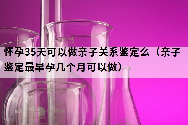 怀孕35天可以做亲子关系鉴定么（亲子鉴定最早孕几个月可以做）