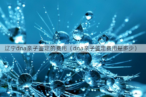 辽宁dna亲子鉴定的费用（dna亲子鉴定费用是多少）